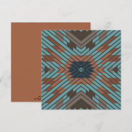Tarjeta American Southwest Tribal Patterned Art And Colors