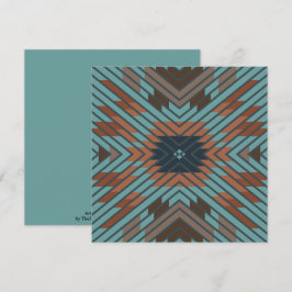 Tarjeta American Southwest Tribal Patterned Art And Colors
