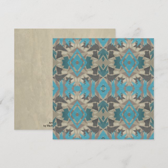 Tarjeta American Southwestern Patterned Art And Colors (Anverso / Reverso)
