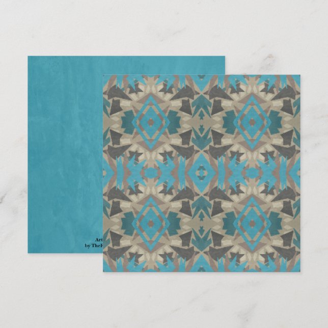Tarjeta American Southwestern Patterned Art And Colors (Anverso / Reverso)