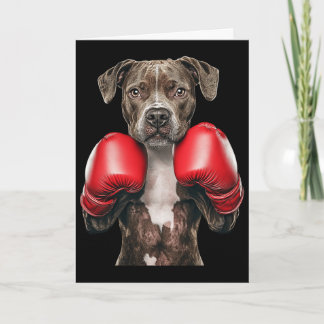 Tarjeta American Staffordshire Terrier Boxeo