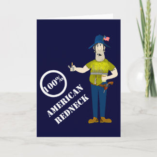 Tarjeta americana divertida del campesino sureño