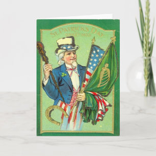 Tarjeta Americano irlandés del día de St Patrick del