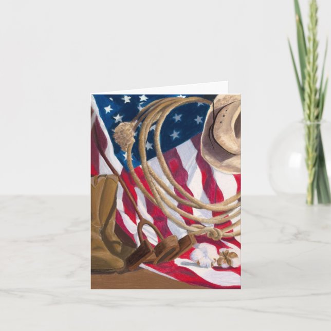 Tarjeta Americano occidental Notecard de la herencia por (Anverso)