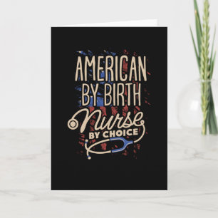 Tarjeta Americano por enfermera de nacimiento por elección