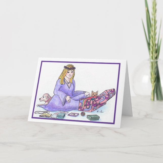 Tarjeta Amethyst - cumpleaños de febrero (Anverso)