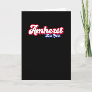 Tarjeta Amherst Nueva York Ny Escritura Retro 716 Western 