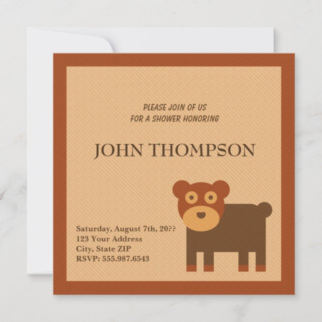 Tarjeta amiga Baby Shower Baby BOY Dog Doggy (Anverso)