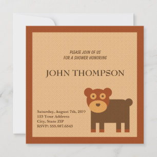 Tarjeta amiga Baby Shower Baby BOY Dog Doggy