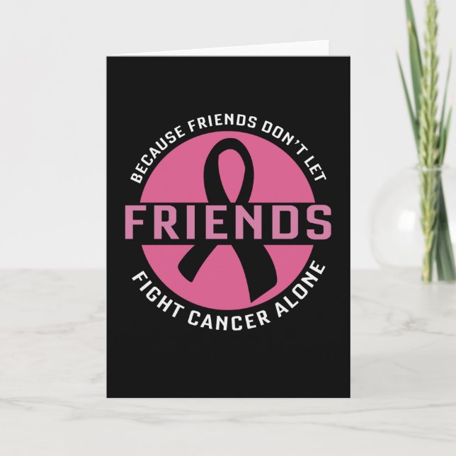 Tarjeta Amigas de concientización sobre el cáncer de mama  (Anverso)