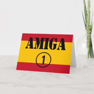 Tarjeta Amigas españolas: Uno de Amiga Numero