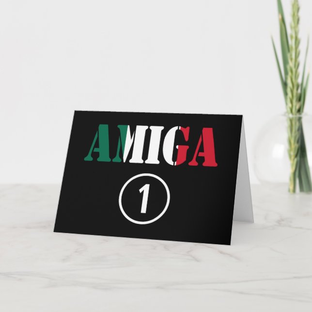 Tarjeta Amigas mexicanas: Uno de Amiga Numero (Anverso)
