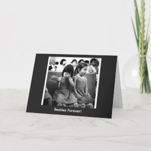 Tarjeta Amigas para siempre Foto de saludo vintage