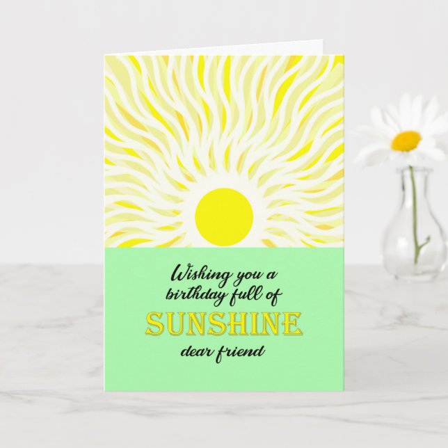 Tarjeta Amigo Birthday Bright Sunshine Card (Planta pequeña)