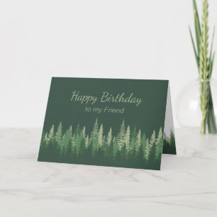Tarjeta Amigo Birthday Nature Therapy Forest Wilderness