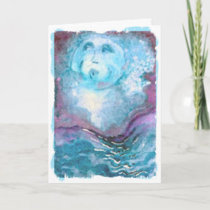 Tarjeta Amigo celestial de la luna azul