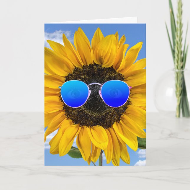 Tarjeta Amigo con gafas de sol (Anverso)