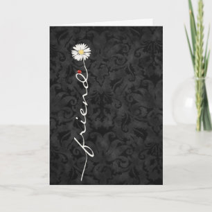 Tarjeta Amigo Daisy y Ladybug Damask