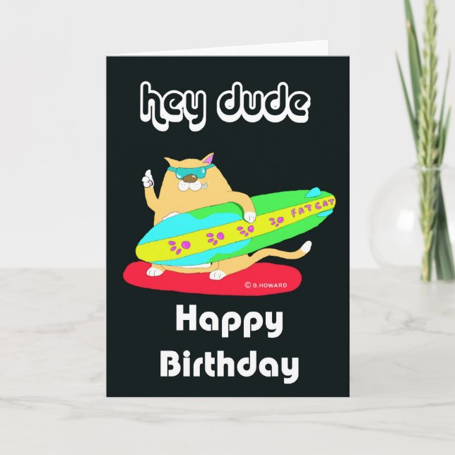 Tarjeta amigo de cumpleaños feliz (Anverso)