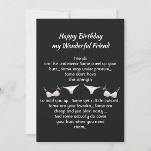 Tarjeta Amigo de cumpleaños son como ropa interior diverti