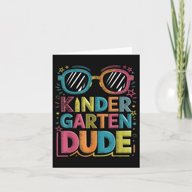 Tarjeta Amigo De Los Jardines Infantiles Funny Primer Día  (Anverso)