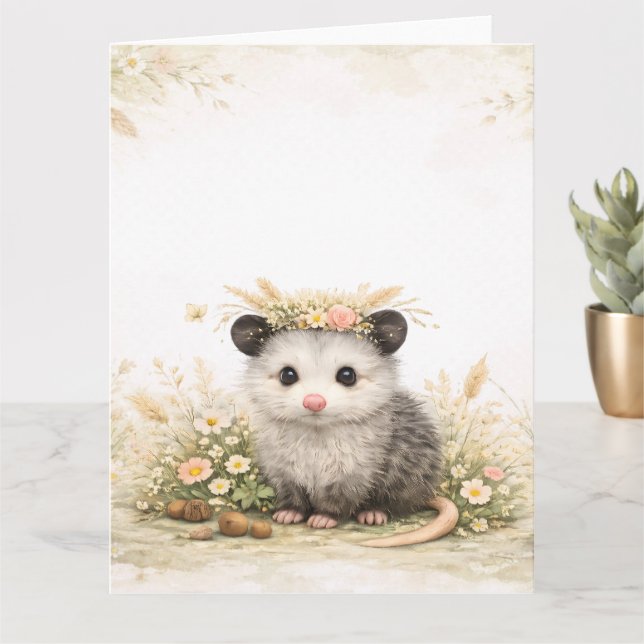 Tarjeta Amigo del bosque zarigüeya de bosque  (Planta pequeña)