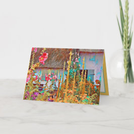 Tarjeta Amigo del cumpleaños del Irish Cottage Garden