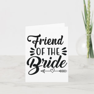Tarjeta Amigo Del Partido De La Boda De Novia