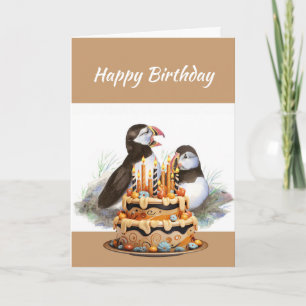 Tarjeta Amigo divertido de cumpleaños - Colección de aves 