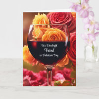 Amigo feliz humor de vino de San Valentín