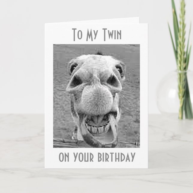 TARJETA AMIGO-HEE HAW TIENES UN HUMOR DE CUMPLEAÑOS (Anverso)