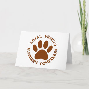 Tarjeta Amigo Leal de Huella de Perro