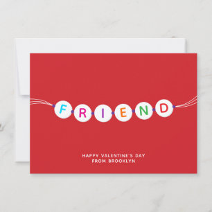 Tarjeta Amigo lindo amistad brazalete Día de San Valentín 