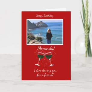 Tarjeta Amigo Personalizado de Cumpleaños Foto Graciosa Vi