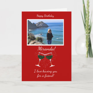 Tarjeta Amigo Personalizado de Cumpleaños Foto Graciosa Vi