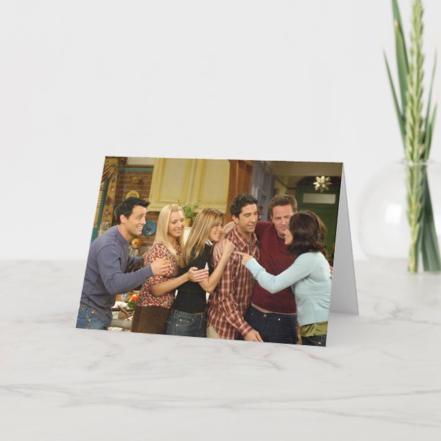 Tarjeta AMIGOS™| Abrazo del grupo de Acción de Gracias de  (Anverso)