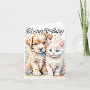 Tarjeta Amigos adorables y cariñosos para siempre Feliz