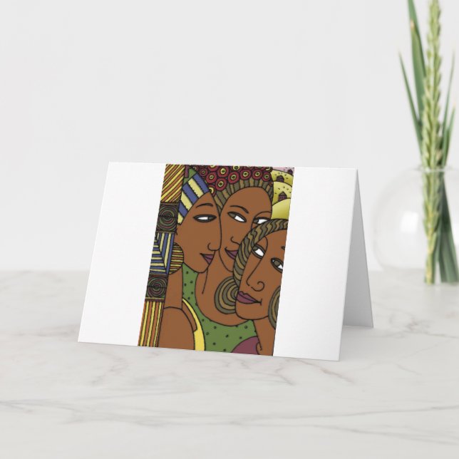 Tarjeta Amigos afroamericanos de la hermana de las mujeres (Anverso)