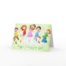 amigos alegres que saludan