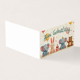 Tarjeta Amigos animales en la magia de la fiesta