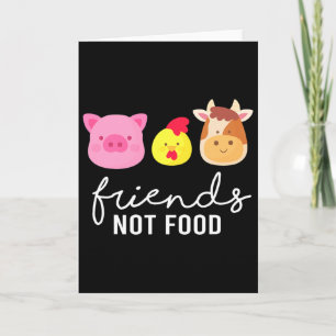 Tarjeta Amigos Cerdo Pollo Vaca No Alimento Bio Verduras V