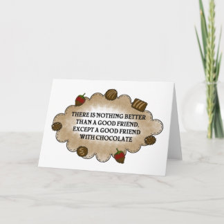 Tarjeta Amigos Con Chocolate