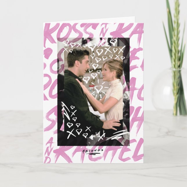 Tarjeta AMIGOS™| Corazones Rodeados De Ross Y Rachel (Anverso)