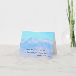 Tarjeta Amigos de Acuarela de las Montañas Azules para Tod