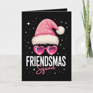 Tarjeta Amigos de Friendsmas Navidad Gorro de Santa Rosa C