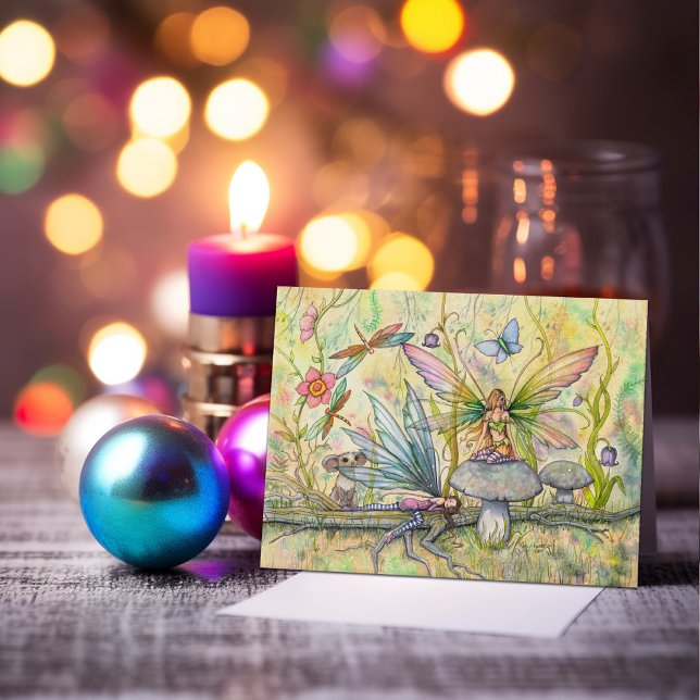 Tarjeta Amigos de hadas adoran Ilustracion de fantasía (Subido por el creador)