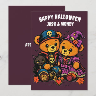 Tarjeta Amigos de Halloween listos para ir