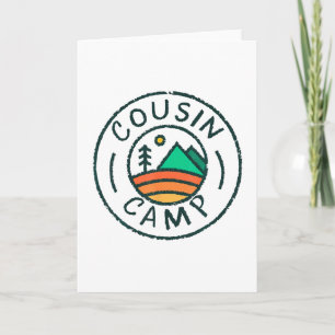 Tarjeta Amigos de la familia de campamento de primos Viaje