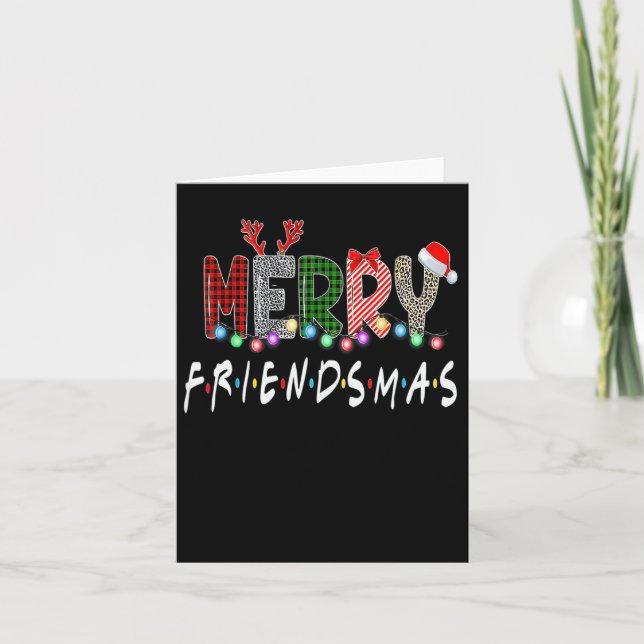Tarjeta Amigos de los Navidades de Merry Friendsmas con su (Anverso)