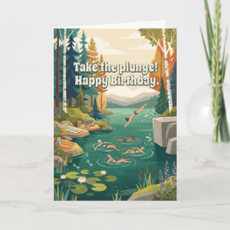Tarjeta Amigos de natación salvaje Cumpleaños